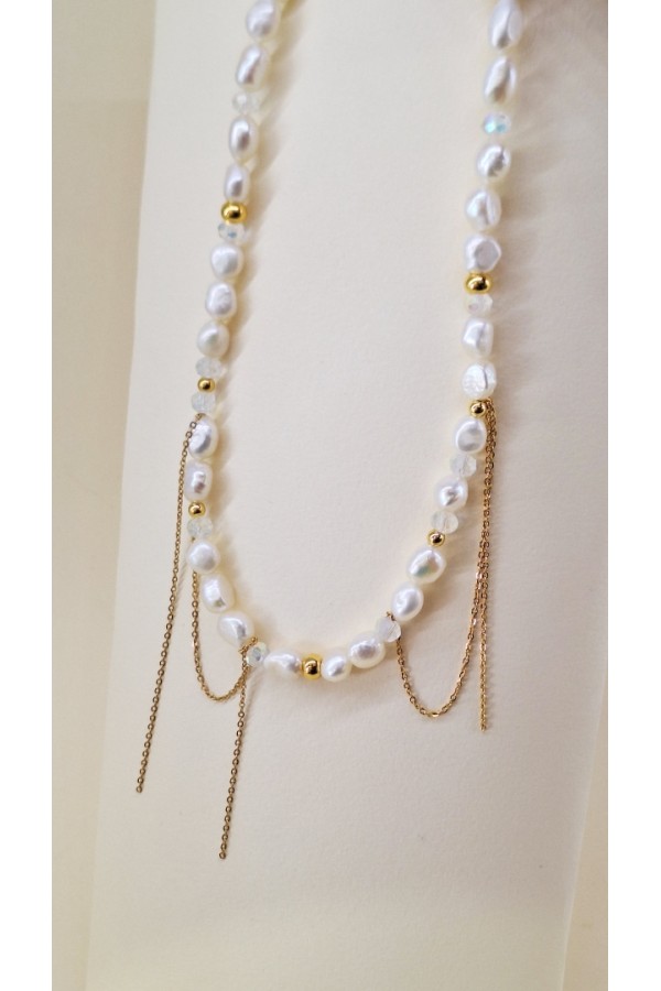 Pearl Essence κολιέ χρυσό