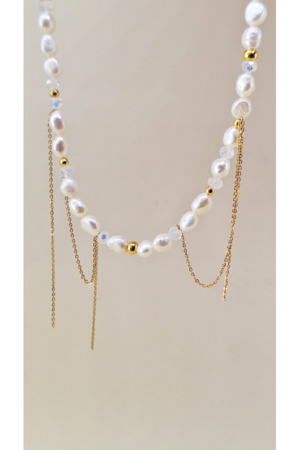 Pearl Essence κολιέ χρυσό