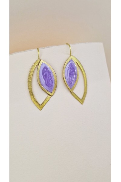 Arcadian Bloom σκουλαρίκι λιλά