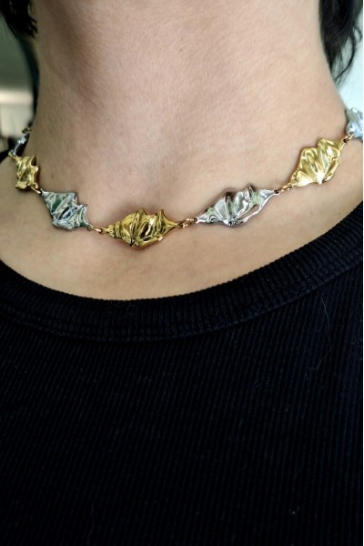 S.Steel κολιέ ακανόνιστοι ρόμβοι  S.Steel κολιέ ακανόνιστοι ρόμβοι