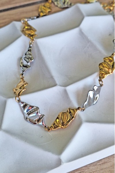 S.Steel κολιέ ακανόνιστοι ρόμβοι  S.Steel κολιέ ακανόνιστοι ρόμβοι