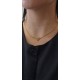 Κολιέ με Καρδούλα από Miyuki Χάντρες χρυσό-κόκκινο-χρυσό