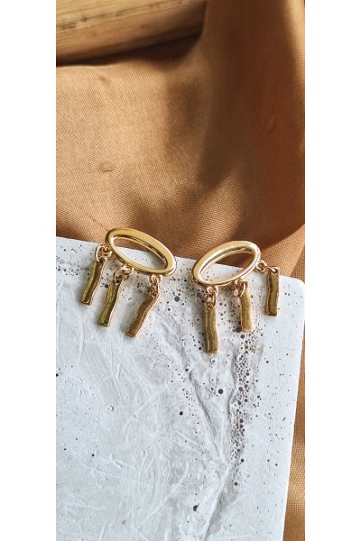 Aeris επίχρυσο σκουλαρίκι 