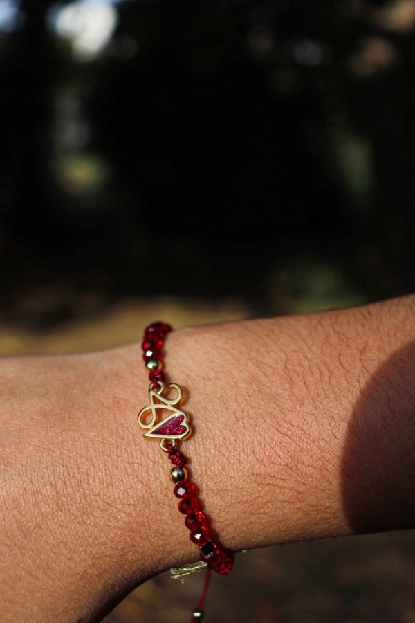 Βραχιόλι γούρι 2026 καρδούλα κόκκινη