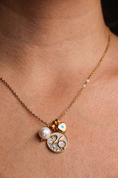 Lucky Spark κολιέ γούρι 2026 λευκό Lucky Spark κολιέ γούρι 2026 λευκό