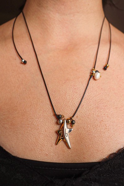 Lucky Star 2026 κολιέ γούρι χρυσό-ασημί Lucky Star 2026 κολιέ γούρι χρυσό-ασημί