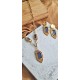 Soléa collection μπλε επίχρυσο σκουλαρίκι