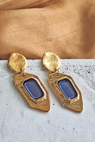 Soléa collection μπλε επίχρυσο σκουλαρίκι Soléa collection μπλε επίχρυσο σκουλαρίκι