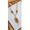 Soléa collection πορτοκαλί επίχρυσο κολιέ