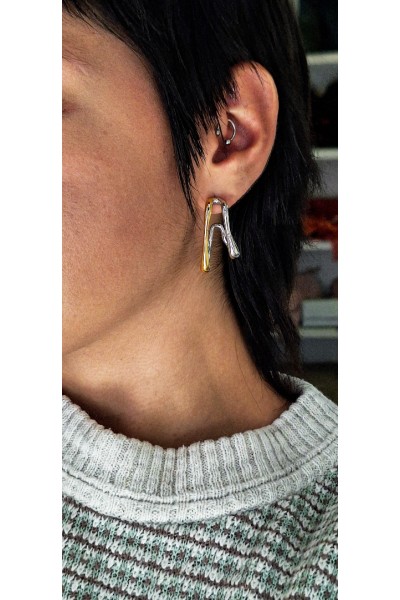 Gilded Hoop "Dual Harmony" σκουλαρίκια κρίκοι  Gilded Hoop "Dual Harmony" σκουλαρίκια κρίκοι