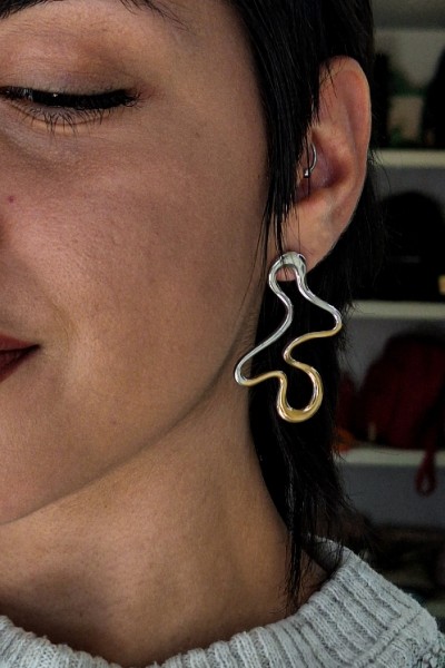 S. Steel σκουλαρίκι "Dual Wave" S. Steel σκουλαρίκι "Dual Wave"