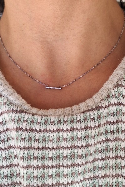 S.Steel κολιέ "Whisper Line" ασημί S.Steel κολιέ "Whisper Line" ασημί