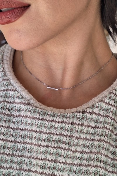 S.Steel κολιέ "Whisper Line" ασημί S.Steel κολιέ "Whisper Line" ασημί