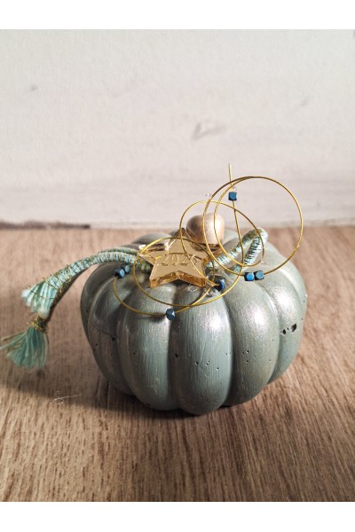 Πήλινη Χειροποίητη Κολοκύθα Γούρι 2026 – Μικρή