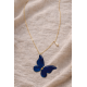 Χειροποίητο κολιέ πεταλούδα σε ατσάλινη αλυσίδα (μακρύ)